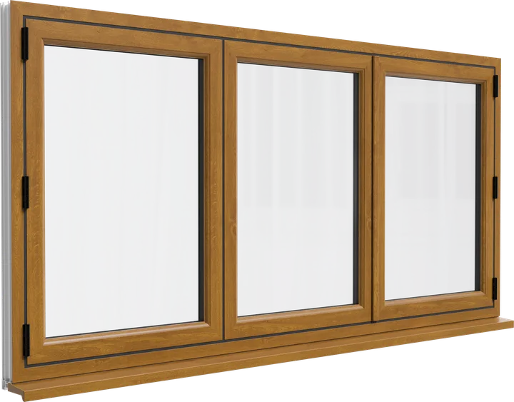 Bi-fold window in Golden Oak