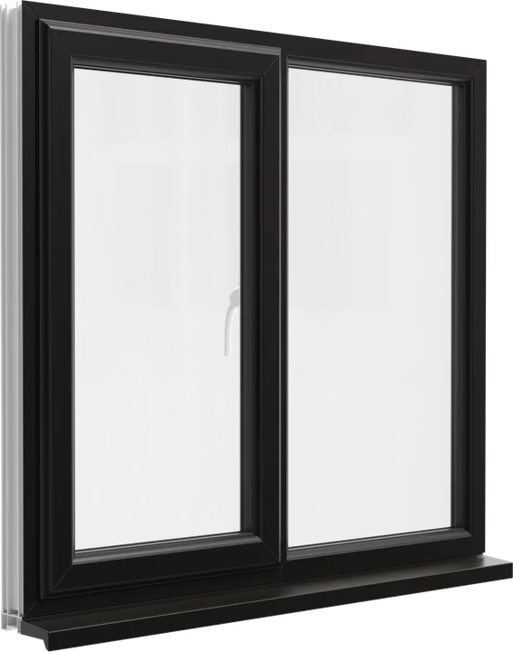 Casement window in Black/Brown