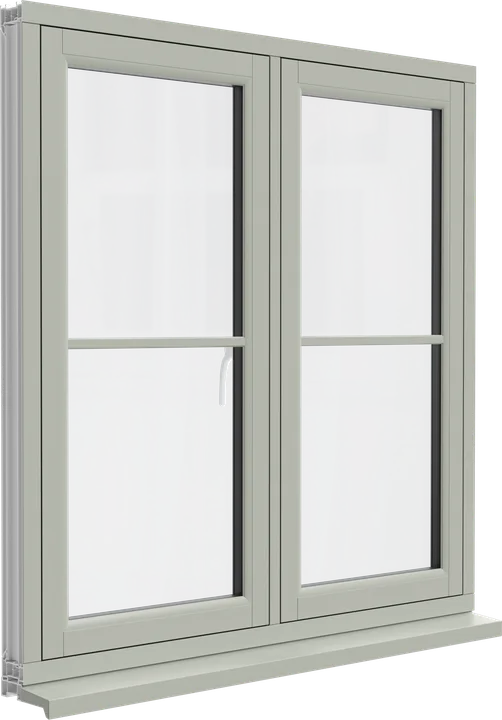 Flush sash window in Agate Grey