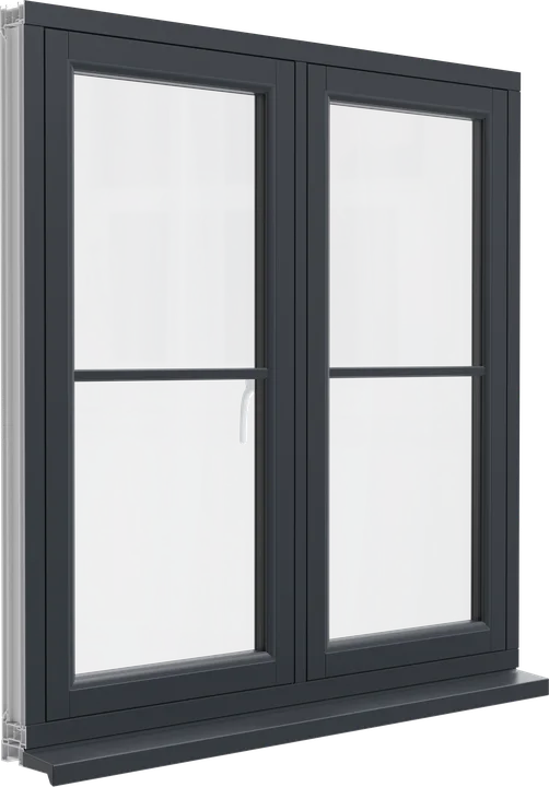 Flush sash window in Anthracite Grey