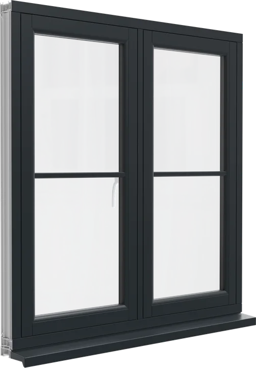 Flush sash window in Gale Grey Finesse