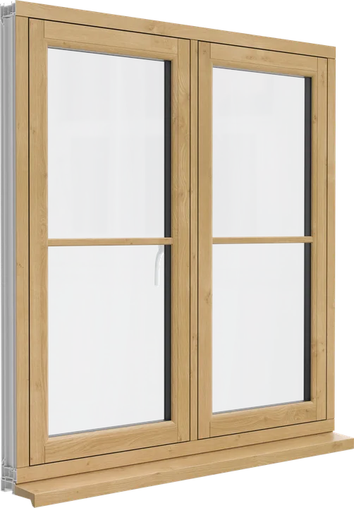 Flush sash window in Irish Oak
