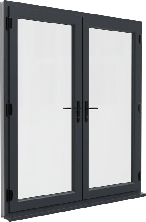 French doors in Anthracite Grey