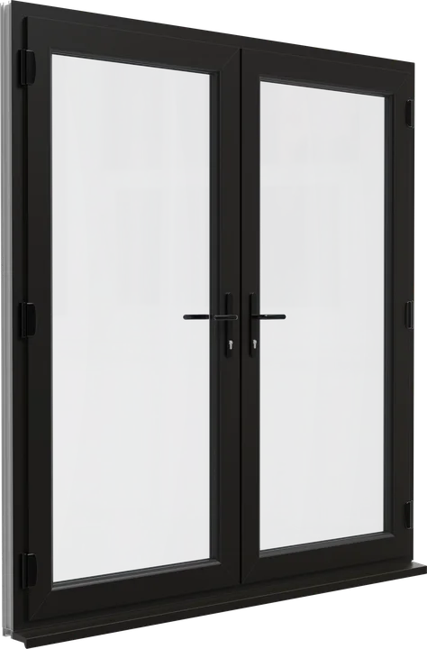French doors in Black/Brown