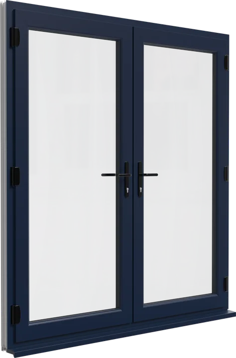 French doors in Blue