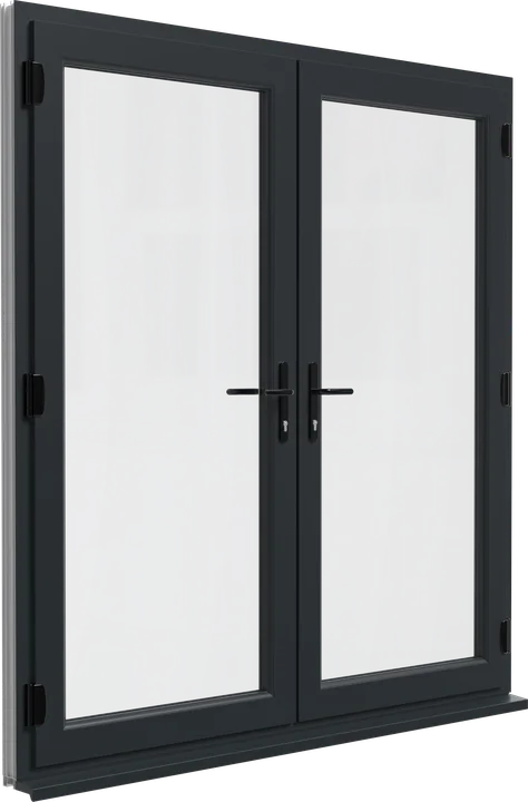 French doors in Gale Grey Finesse
