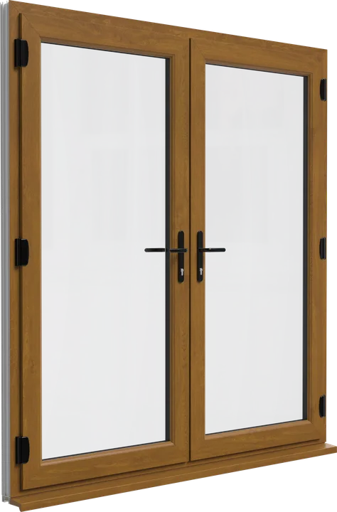 French doors in Golden Oak