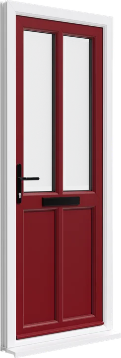 Residential door in Dark Red
