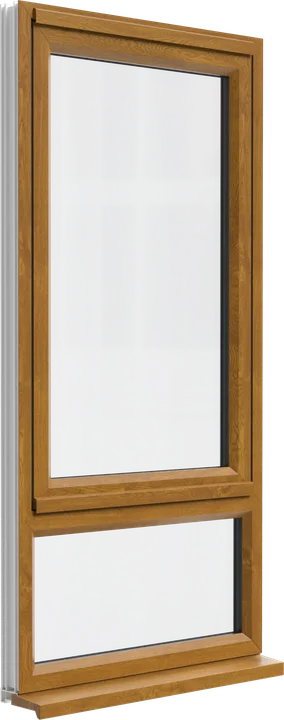 Reversible window in Golden Oak