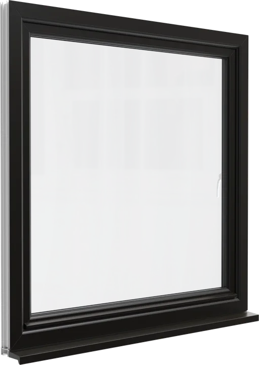 Tilt & turn window in Black/Brown